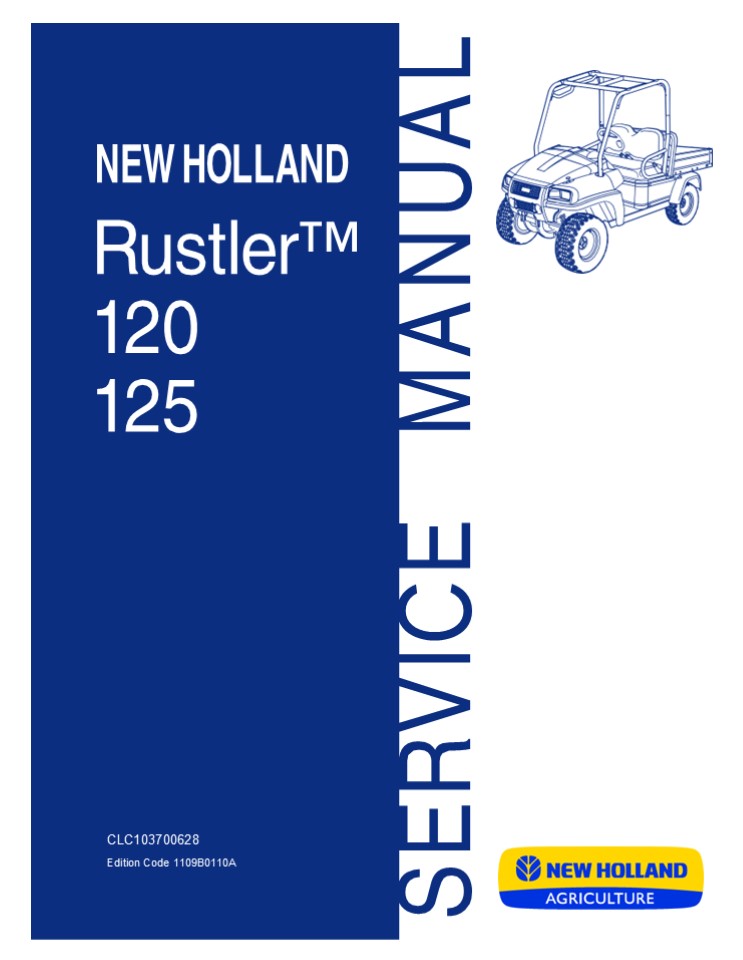 New Holland Rustler 120 Service Repair Manual Instant Download