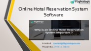 Online Hotel Reservation System Software