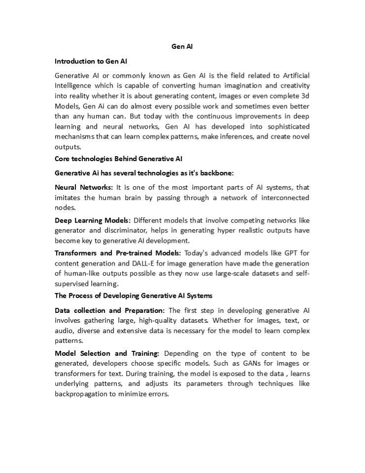 Genrative AI Services