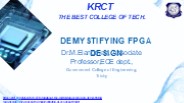 ECE Talk session on Demystifying FPGA Design at KRCT