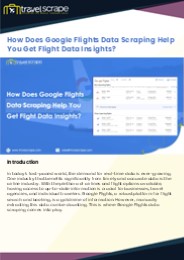 Harnessing Flight Insights: Benefits of Google Flights Data Scraping