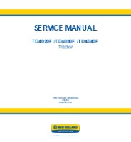 New Holland TD4040F Tractor Service Repair Manual Instant Download