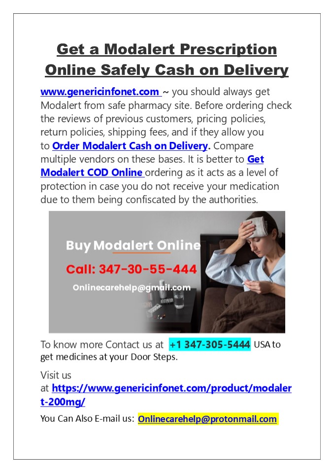 Get a Modalert Prescription Online Safely Cash On Delivery