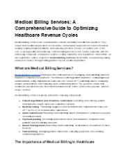 Medical billing services
