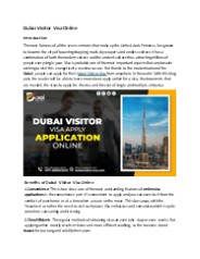 Dubai visitor visa online
