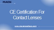 CE Certification: Contact Lenses Decoded