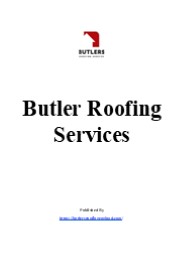 Butler Roofing Services