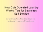 Coin Operated Laundry