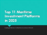 Top Maritime Investment Platforms in 2025