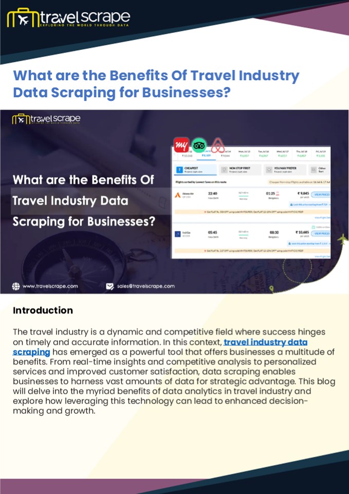 Benefits of Travel Industry Data Scraping for Businesses