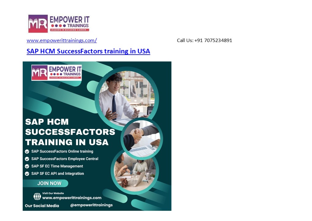 SAP HCM SuccessFactors training in USA