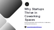 Why Startups Thrive in Coworking Spaces