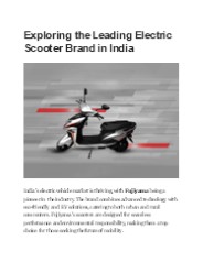 EV Electric Scooter: A Sustainable Transportation Solution