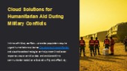 Cloud Solutions for Humanitarian Aid During Military Conflicts