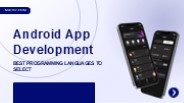 Best Programming Languages For Android App Development