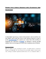 Elevate Your Online Presence with Exceptional Web Development