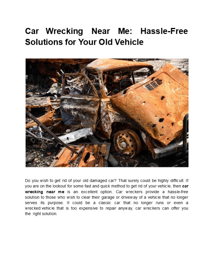 Auto Wreckers in Brisbane