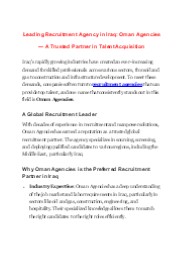 Leading Recruitment Agency in Iraq