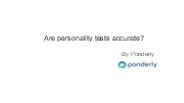 Are personality tests accurate?