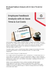 Employee Feedback Analysis with AI: Save Time & Cut Costs
