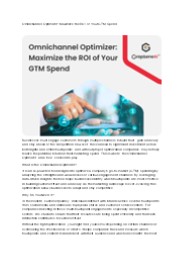 Omnichannel Optimizer: Maximize the ROI of Your GTM Spend