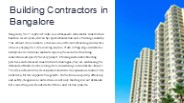 Building Contractors in Bangalore
