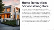 Home Renovation Services Bangalore