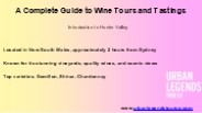 Wine Tour Hunter Valley