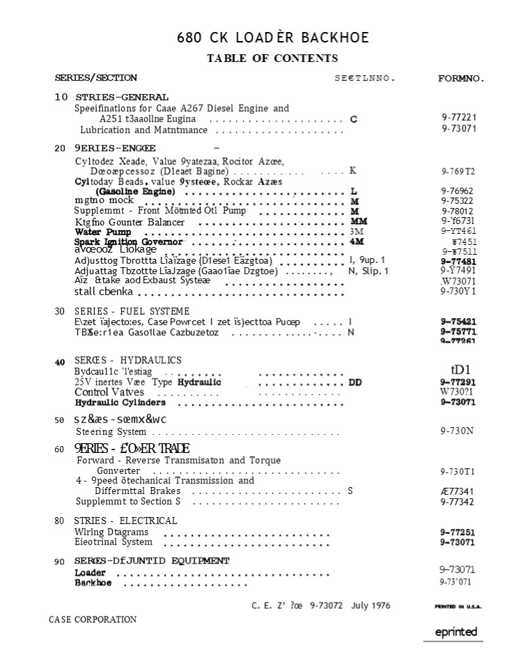 CASE 680CK Loader Backhoe Service Repair Manual Instant Download
