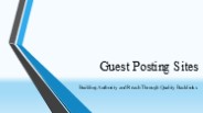Guest posting sites