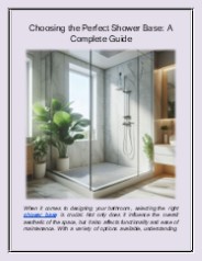 Choosing the Perfect Shower Base: A Complete Guide