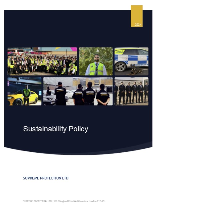 Sustainability Policy of Supreme Protection UK