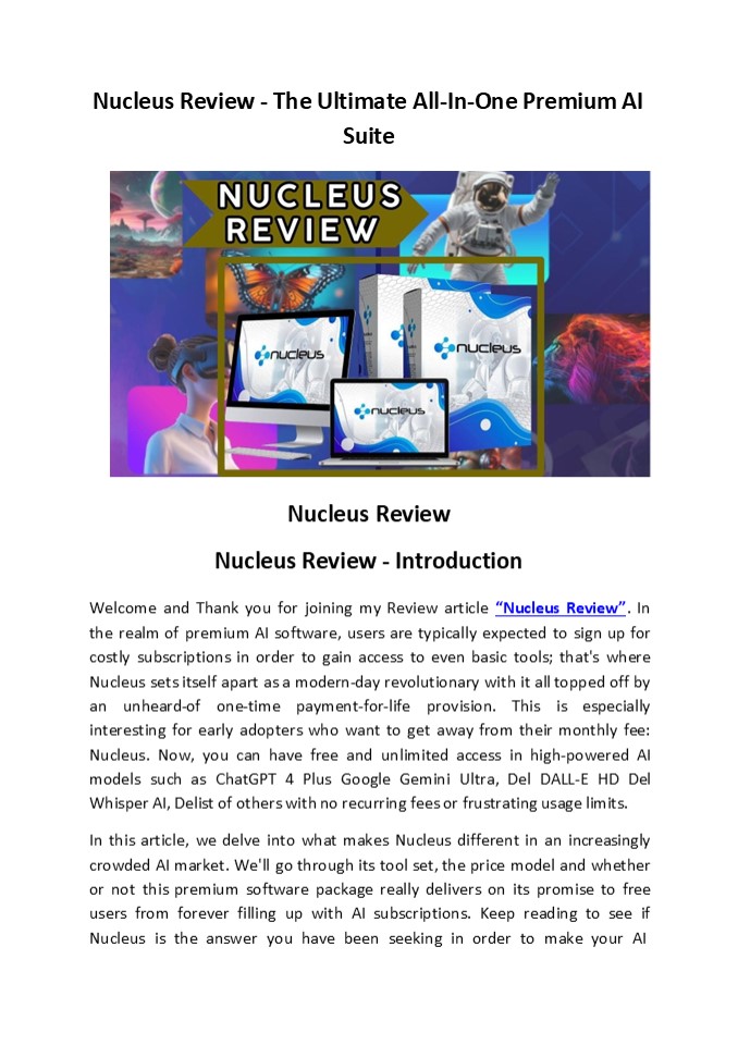 Nucleus Review - The Ultimate All-In-One Premium AI Suite