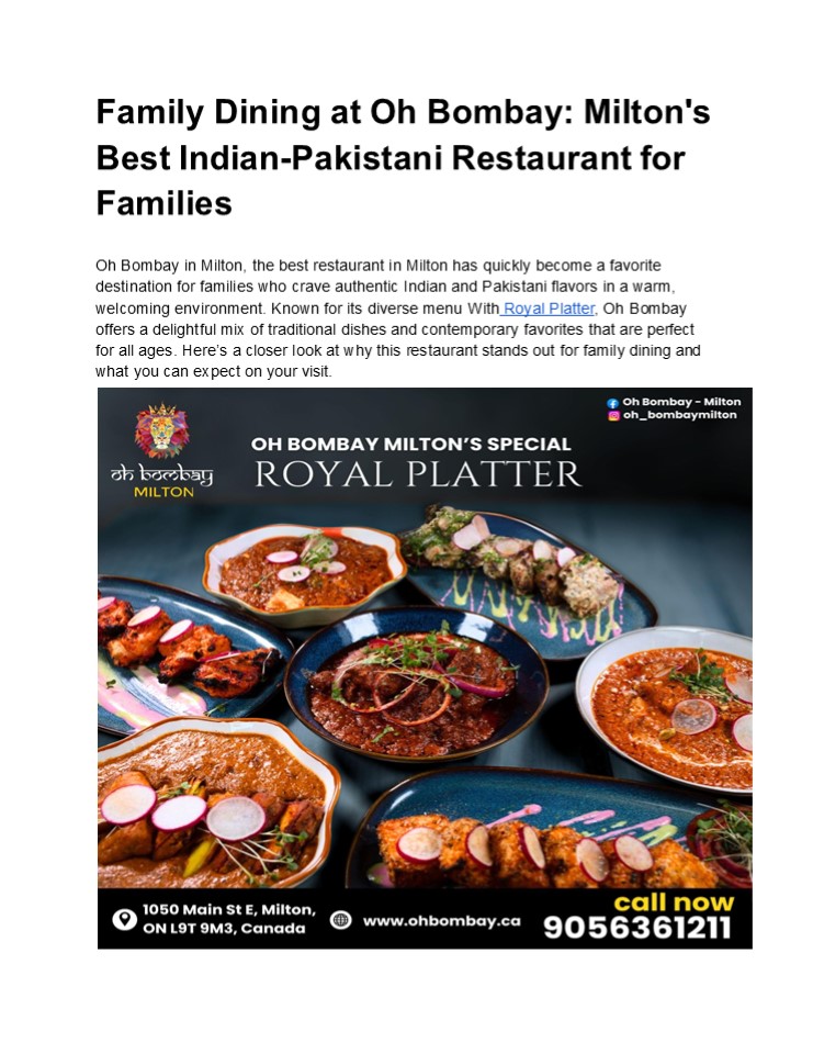 Oh bombay Milton - Best Indian restaurant in Milton (3)