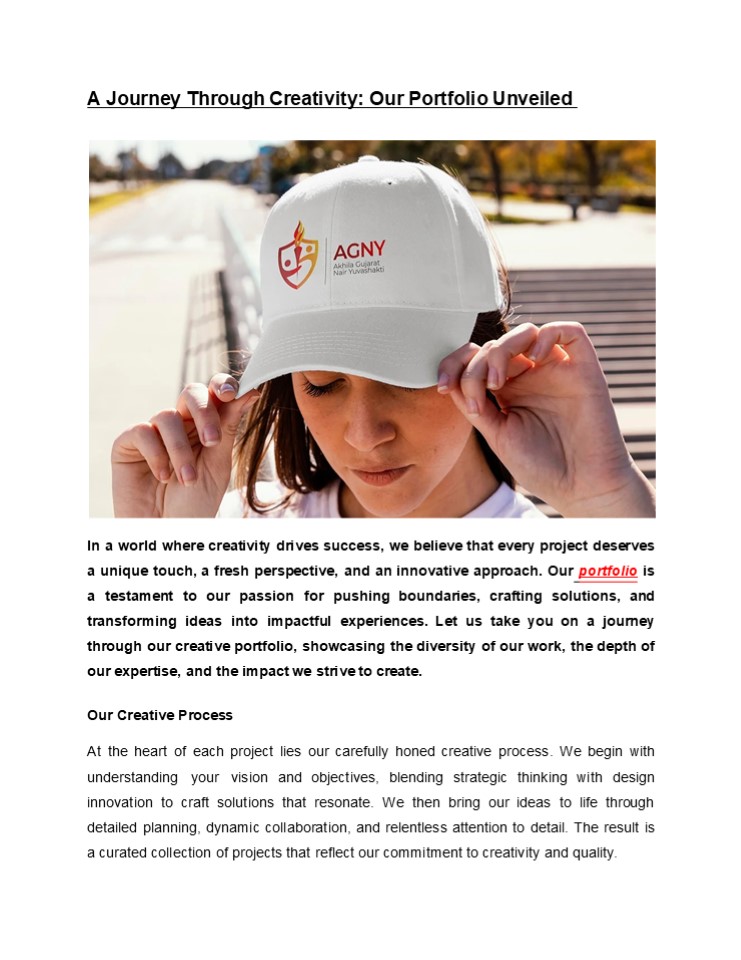 A Journey Through Creativity: Our Portfolio Unveiled