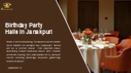 Birthday Party Halls in Janakpuri