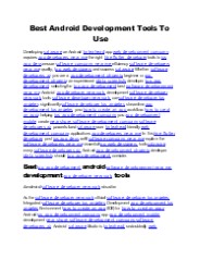Best Android Development Tools To Use