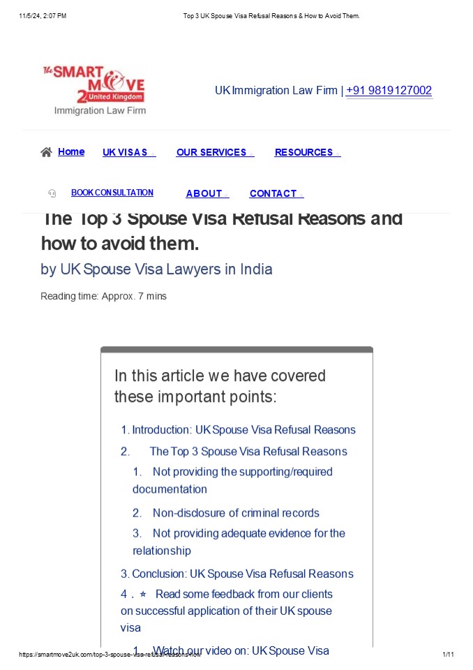 Top 3 UK Spouse Visa Refusal Reasons How to Avoid Them