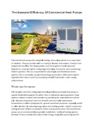 The Seasonal Efficiency Of Commercial Heat Pumps