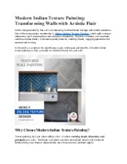 Refresh Your Home with Modern Indian Wall Texture Designs