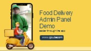 Food Delivery Admin Panel Demo