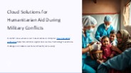 Cloud Solutions for Humanitarian Aid During Military Conflicts