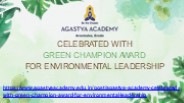 Green Champion Award for Environmental Leadership