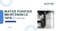 Water Purifier Maintenance Tips with Sorso Wellness Water