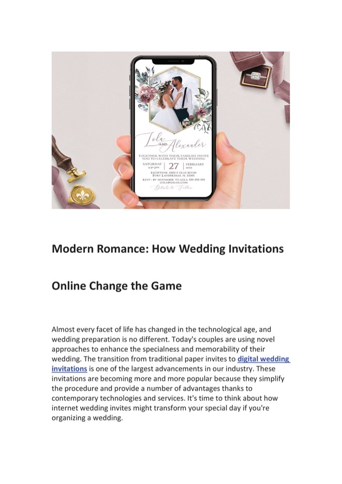 Modern Romance: How Wedding Invitations Online Change the Game