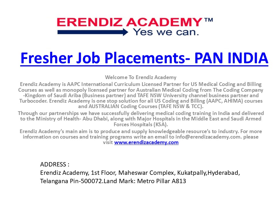 Fresher Job Placements- PAN INDIA