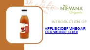 Apple Cider Vinegar for Weight Loss