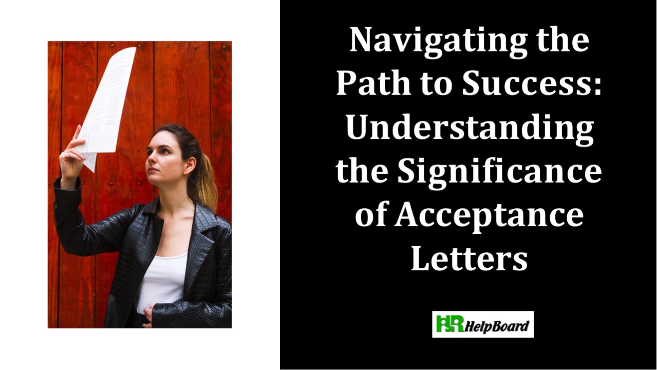 Acceptance Letter Format