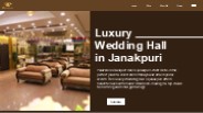 Luxury Wedding Hall in Janakpuri