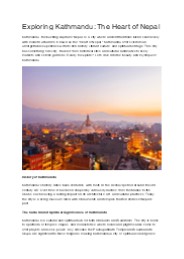 Exploring Kathmandu: The Heart of Nepal